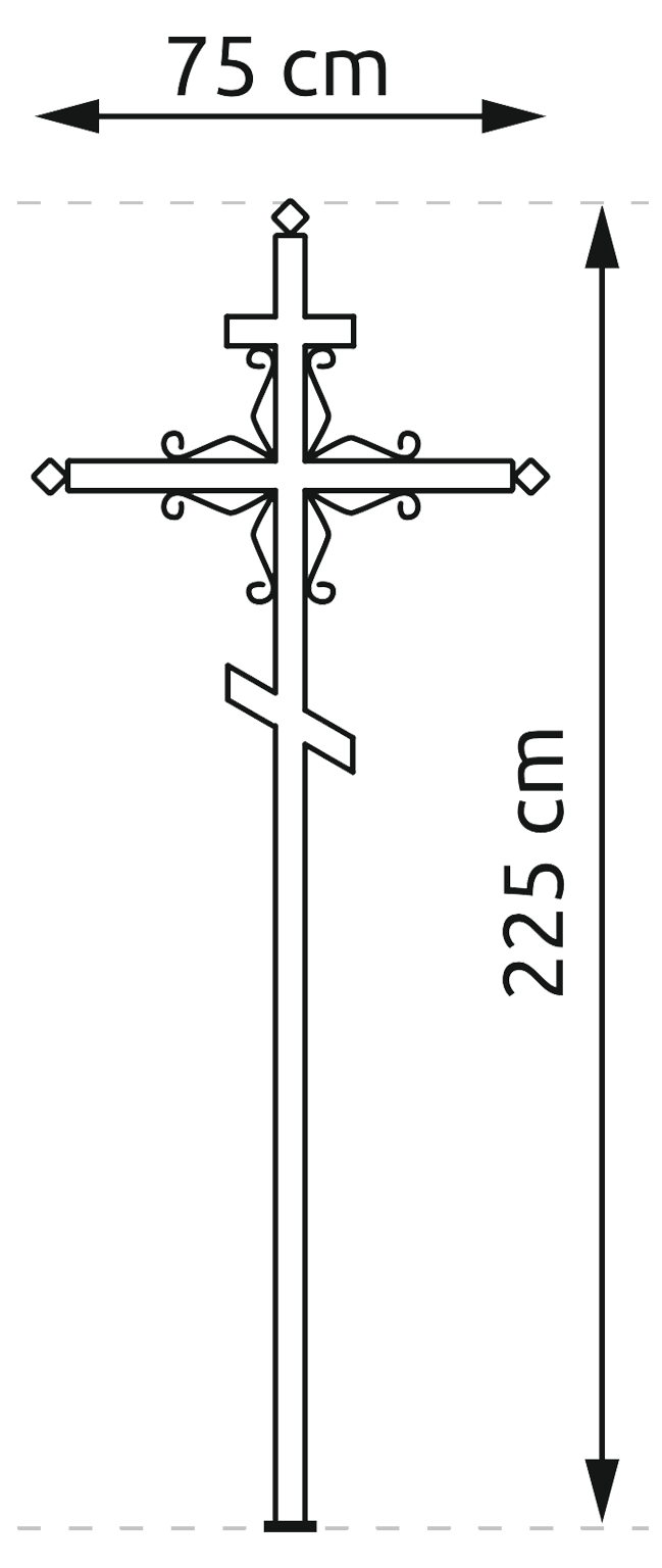 Крест на могилу из металла фото размеры чертежи